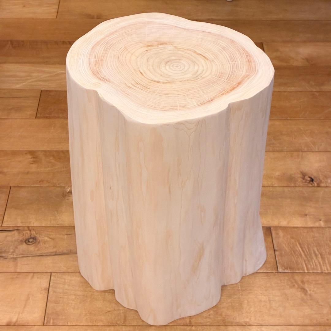 ひのき　丸太 スツール 椅子　No.1582