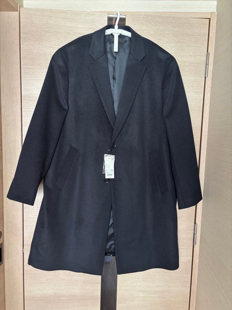 2025年最新ネイビーウールカシミヤチェスターコート