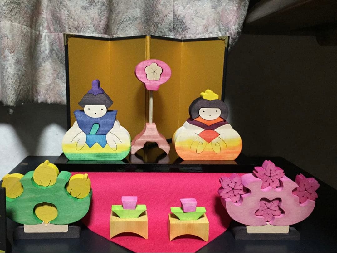 木のおもちゃ杢　moku おひな様セット　ひな祭り　雛壇　雛人形　お雛様