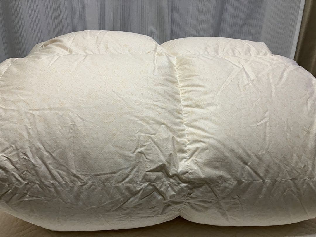 羽毛布団　ポーリッシュホワイトグース　1.4kg イエロー花柄　ブリヂストン