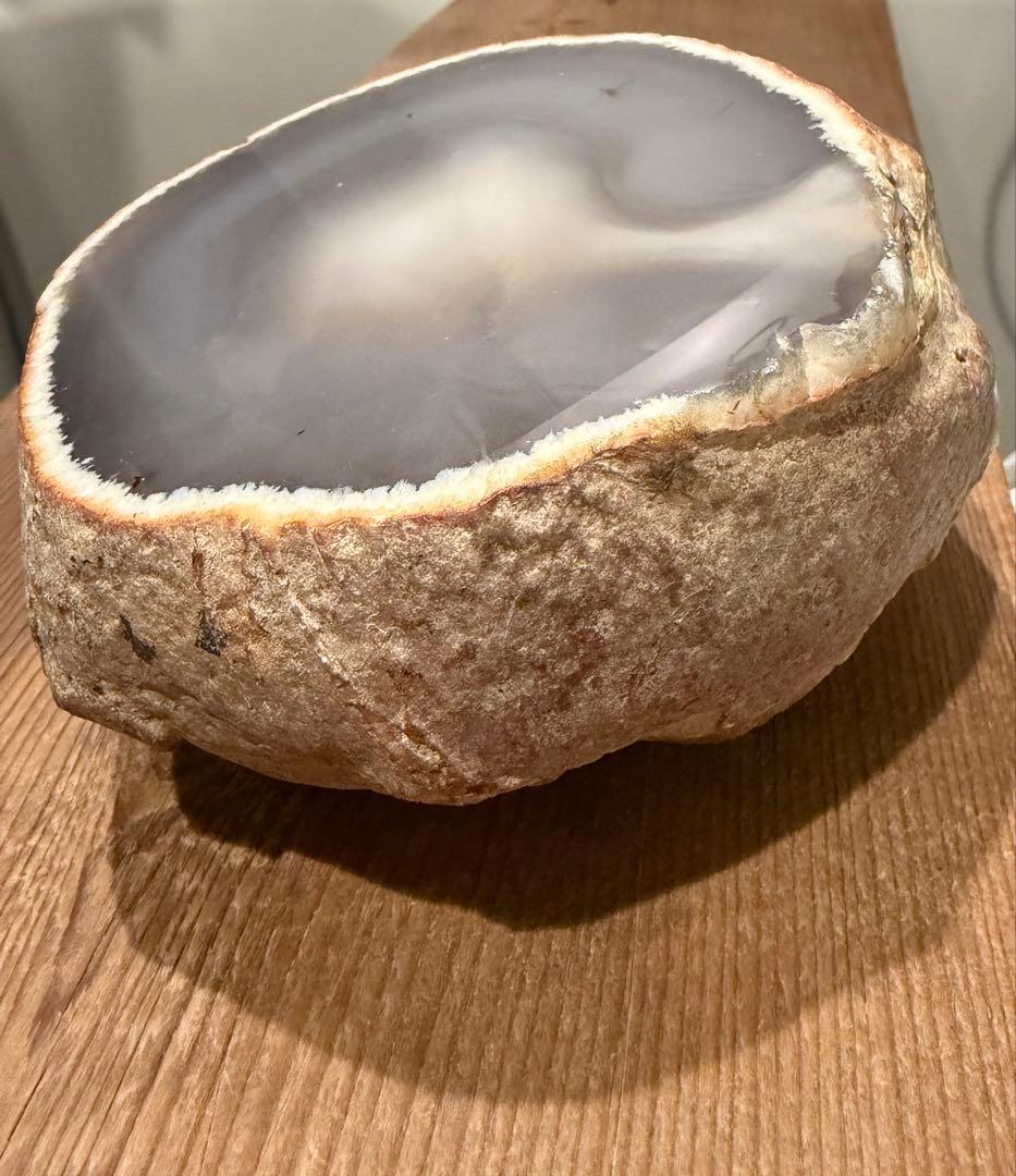 新品天然グレーアゲート瑪瑙　パワーストーン　ディスプレイ　ヒーリング　浄化　風水