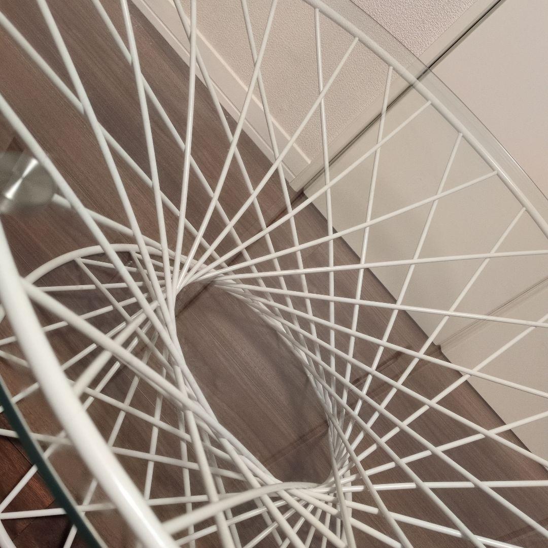 フランフラン　マーリア コーヒーテーブル　クリア×ホワイト　ローテーブル